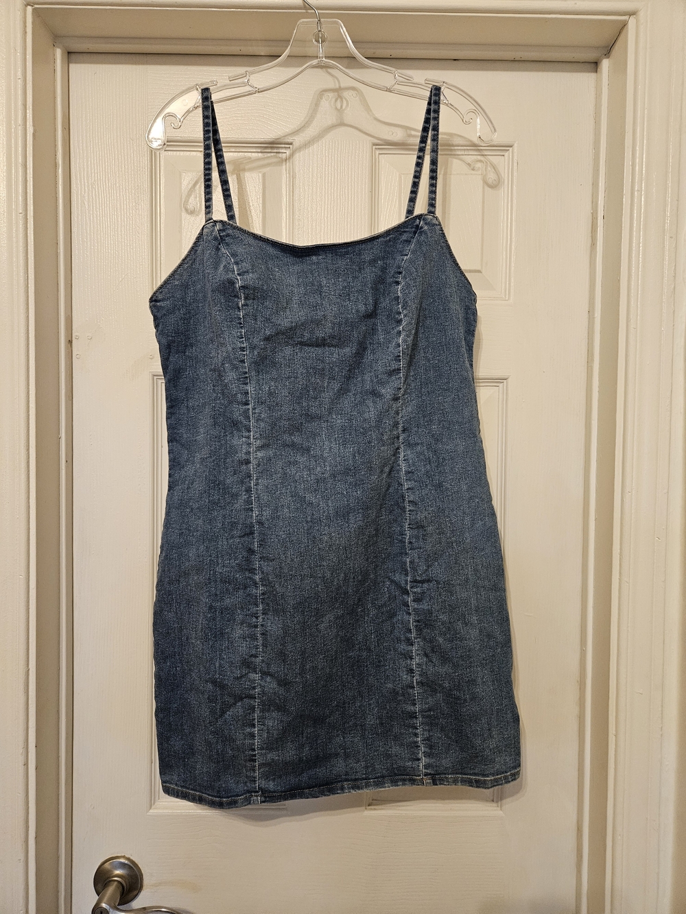 H&M Denim Mini Slip Dress in Blue